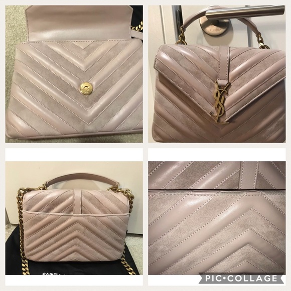 SOLD Monogram Medium College Suede Chain Crossbody - Picture 7 of 8